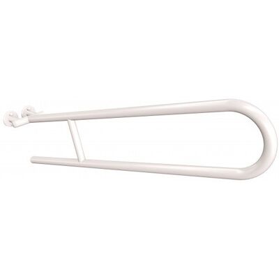Uchwyt półokrągły uchylny 85 cm ANDEX Bez Barier 801/85/B stal nierdzewna biały Uchwyt półokrągły uchylny 85 cm ANDEX Bez Barier 801/85/B stal nierdzewna biały