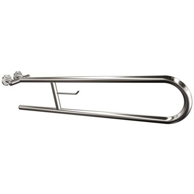 Uchwyt półokrągły uchylny 85 cm z wieszakiem na papier ANDEX Bez Barier 801/W/85/CC stal nierdzewna polerowana Uchwyt półokrągły uchylny 85 cm z wieszakiem na papier ANDEX Bez Barier 801/W/85/CC stal nierdzewna polerowana