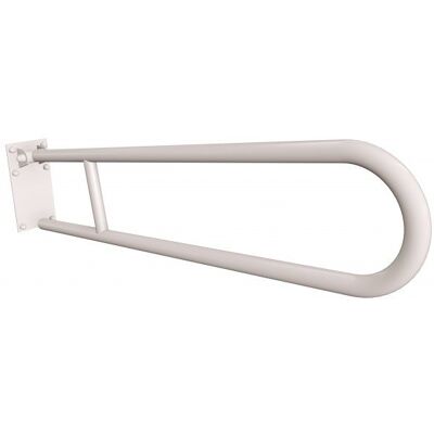 Uchwyt półokrągły uchylny 85cm z płytą ANDEX Bez Barier 820/85/B stal nierdzewna biały Uchwyt półokrągły uchylny 85cm z płytą ANDEX Bez Barier 820/85/B stal nierdzewna biały