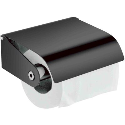Uchwyt wieszak na papier toaletowy WC z osłonką metalowy czarny STELLA 21.005-B Uchwyt wieszak na papier toaletowy WC z osłonką metalowy czarny STELLA 21.005-B