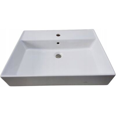 Aqua Umywalka 60 cm ceramiczna biała nowoczesna Aqua Umywalka 60 cm ceramiczna biała nowoczesna