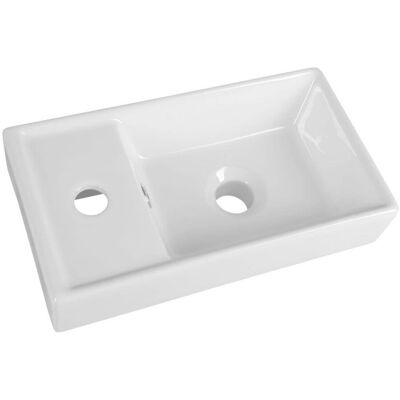 Aqualine Biały Ceramiczny Umywalka - 400x220 mm Aqualine Biały Ceramiczny Umywalka - 400x220 mm