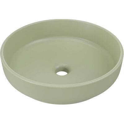 Comad Umywalka nablatowa ceramiczna 40x40 cm zielony mat okrągła Comad Umywalka nablatowa ceramiczna 40x40 cm zielony mat okrągła