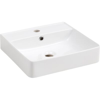 FACKELMANN Natura - Prostokątny Biały Ceramiczny Umywalka - 81cm FACKELMANN Natura - Prostokątny Biały Ceramiczny Umywalka - 81cm
