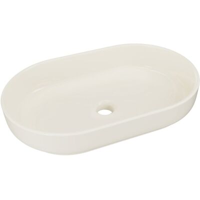 Comad Umywalka nablatowa ceramiczna 55x35 cm kość słoniowa owalna Comad Umywalka nablatowa ceramiczna 55x35 cm kość słoniowa owalna