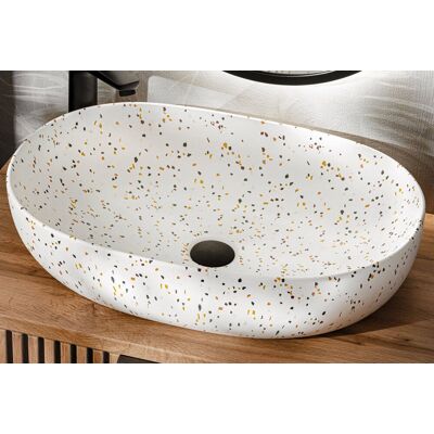 Comad Umywalka nablatowa ceramiczna LILI MW21 Matowe Lastryko 60 cm Comad Umywalka nablatowa ceramiczna LILI MW21 Matowe Lastryko 60 cm