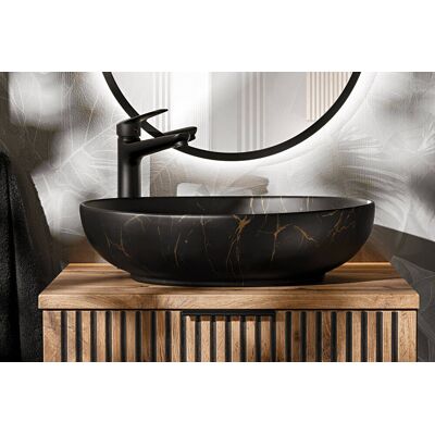 Comad Umywalka nablatowa ceramiczna MONA-MB12 Czarny mat 52 cm Comad Umywalka nablatowa ceramiczna MONA-MB12 Czarny mat 52 cm