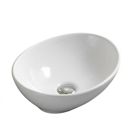 Umywalka nablatowa Corciano Aqualis Pro Lśniąca Biel 41x33x14 cm Umywalka nablatowa Corciano Aqualis Pro Lśniąca Biel 41x33x14 cm