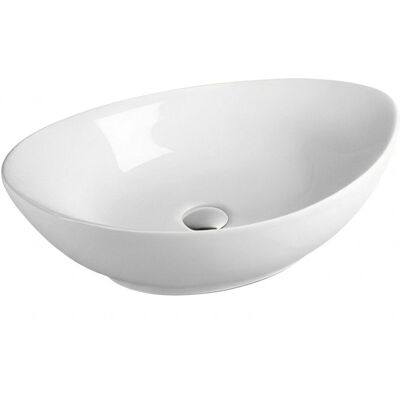 Umywalka nablatowa Corciano Gloria Neo Lśniąca Biel 57 cm Umywalka nablatowa Corciano Gloria Neo Lśniąca Biel 57 cm