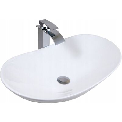 Umywalka nablatowa Estiva FABA White biała 60,5x30x16 cm 1 szt. Umywalka nablatowa Estiva FABA White biała 60,5x30x16 cm 1 szt.