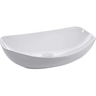 Umywalka nablatowa stawiana biała misa 56,5x40,5cm ceramiczna Kerra Umywalka nablatowa stawiana biała misa 56,5x40,5cm ceramiczna Kerra