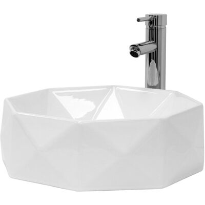 ML-DESIGN Umywalka okrągła Ø 42x13,5 cm biała ceramika ML-DESIGN Umywalka okrągła Ø 42x13,5 cm biała ceramika