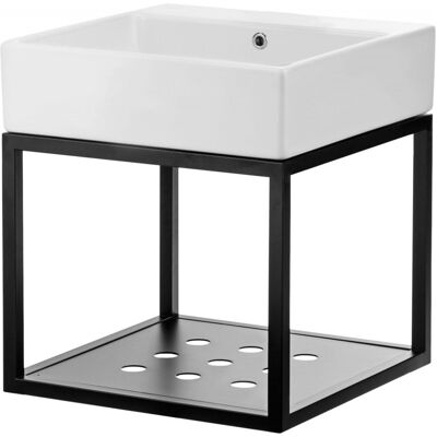 Umywalka stawiana na blacie z konsolą łazienkową wiszącą 50x50 Deante TEMISTO CDTW6U5S Umywalka stawiana na blacie z konsolą łazienkową wiszącą 50x50 Deante TEMISTO CDTW6U5S