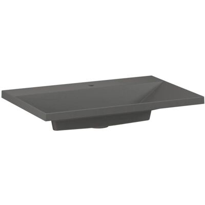 KROFAM Umywalka wpuszczana EDGE 70 cm beton mat kwarcowa z otworem KROFAM Umywalka wpuszczana EDGE 70 cm beton mat kwarcowa z otworem