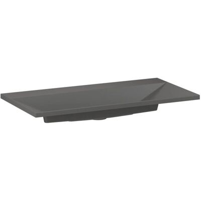 KROFAM Umywalka wpuszczana EDGE 90 cm beton mat kwarcowa bez otworu KROFAM Umywalka wpuszczana EDGE 90 cm beton mat kwarcowa bez otworu