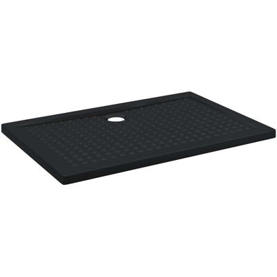 vidaXL Brodzik prysznicowy z kropeczkami Czarny 120 x 80 x 4 cm ABS vidaXL Brodzik prysznicowy z kropeczkami Czarny 120 x 80 x 4 cm ABS