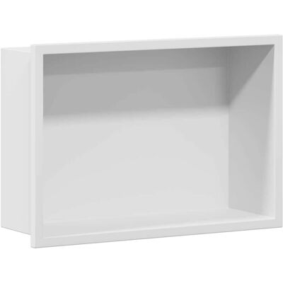 vidaXL Nisza prysznicowa Biały 30 x 20 x 9.5 cm Stal nierdzewna vidaXL Nisza prysznicowa Biały 30 x 20 x 9.5 cm Stal nierdzewna