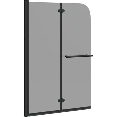 vidaXL Osłona prysznicowa Czarny 120 x 140 cm Szkło ESG i aluminium vidaXL Osłona prysznicowa Czarny 120 x 140 cm Szkło ESG i aluminium