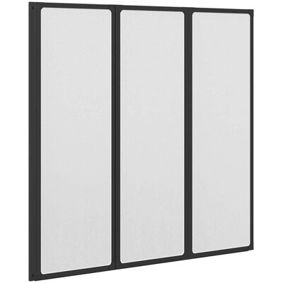 vidaXL Parawan prysznicowy Czarny 120 x 2 x 117 cm Aluminium vidaXL Parawan prysznicowy Czarny 120 x 2 x 117 cm Aluminium