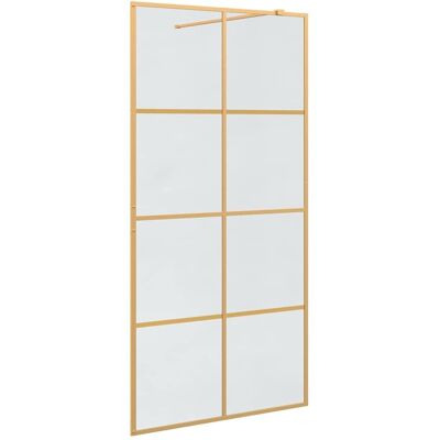 vidaXL Ściana prysznicowa typu walk-in złoty 100 x 195 cm vidaXL Ściana prysznicowa typu walk-in złoty 100 x 195 cm