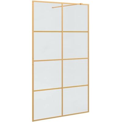 vidaXL Ściana prysznicowa typu walk-in złoty 115 x 195 cm vidaXL Ściana prysznicowa typu walk-in złoty 115 x 195 cm