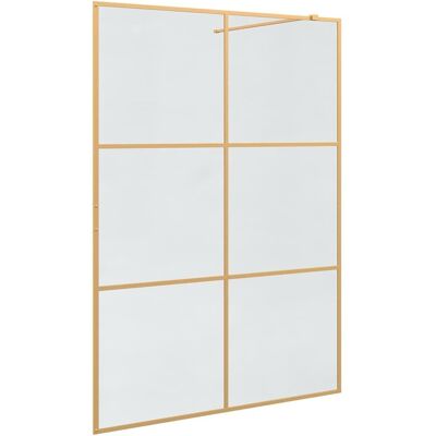 vidaXL Ściana prysznicowa typu walk-in złoty 140 x 195 cm vidaXL Ściana prysznicowa typu walk-in złoty 140 x 195 cm