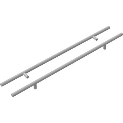 vidaXL Uchwyt 2 pcs Srebrny 1500 mm Stal vidaXL Uchwyt 2 pcs Srebrny 1500 mm Stal