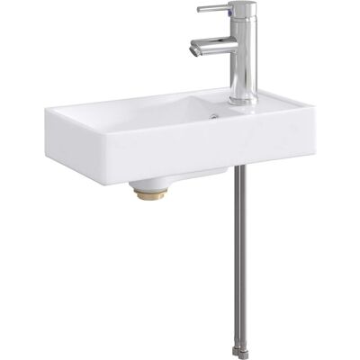 vidaXL Umywalka do łazienki chromowany 40,5 x 22,5 x 11,5 cm Metal vidaXL Umywalka do łazienki chromowany 40,5 x 22,5 x 11,5 cm Metal