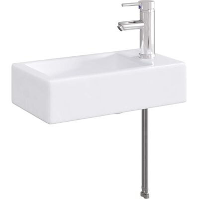 vidaXL Umywalka do łazienki chromowany 45,5 x 25,5 x 13 cm Metal vidaXL Umywalka do łazienki chromowany 45,5 x 25,5 x 13 cm Metal