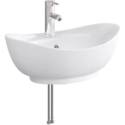 vidaXL Umywalka do łazienki chromowany 59 x 35 x 21 cm Metal vidaXL Umywalka do łazienki chromowany 59 x 35 x 21 cm Metal