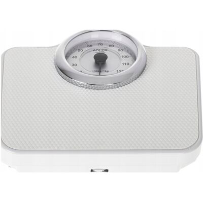 Waga Łazienkowa Mechaniczna Klasyczna Analogowa Do 136kg Biała Adler Waga Łazienkowa Mechaniczna Klasyczna Analogowa Do 136kg Biała Adler