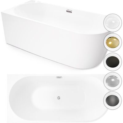 Eurohit Wanna wolnostojąca przyścienna NAROŻNA PULA LEWA 160 x 75 cm biała system przelewowy Eurohit Wanna wolnostojąca przyścienna NAROŻNA PULA LEWA 160 x 75 cm biała system przelewowy