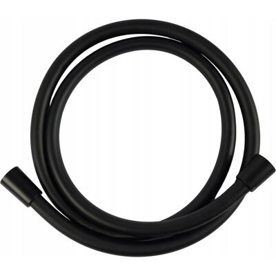 Sepio Wąż prysznicowy PVC czarny 175cm gumowy gładki obrotowy stal nierdzewna Sepio Wąż prysznicowy PVC czarny 175cm gumowy gładki obrotowy stal nierdzewna