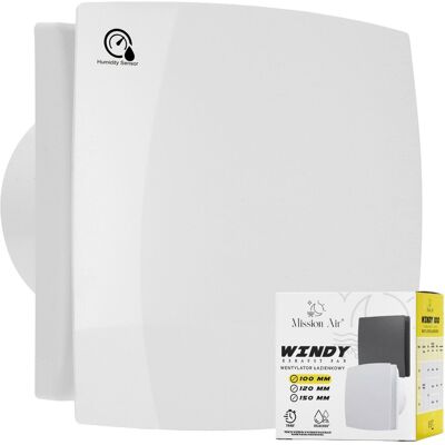 Mission Wentylator Łazienkowy Windy 100 H+t White Z Klapką Zwrotną Mission Wentylator Łazienkowy Windy 100 H+t White Z Klapką Zwrotną