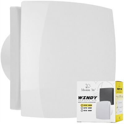 Mission Wentylator Łazienkowy Windy 100 S White Z Klapką Zwrotną Mission Wentylator Łazienkowy Windy 100 S White Z Klapką Zwrotną