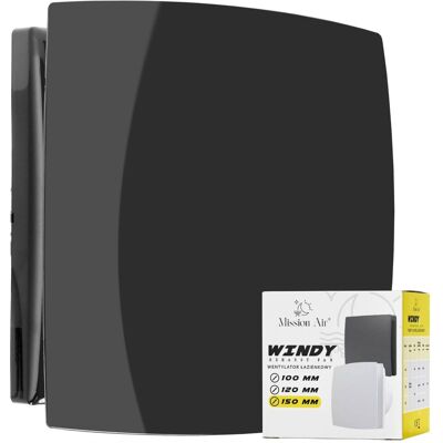Mission Wentylator Łazienkowy Windy 150 S Black Z Klapką Zwrotną Mission Wentylator Łazienkowy Windy 150 S Black Z Klapką Zwrotną