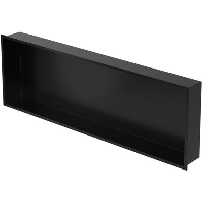 Wnęka prysznicowa 90x30 cm czarna wykonana ze stali nierdzewnej, wnękowa ścienna półka prysznicowa LuxeBath Wnęka prysznicowa 90x30 cm czarna wykonana ze stali nierdzewnej, wnękowa ścienna półka prysznicowa LuxeBath