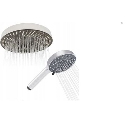 Inny producent Zestaw prysznicowy deszczownica 25cm + słuchawka prysznicowa 13cm anti calc Inny producent Zestaw prysznicowy deszczownica 25cm + słuchawka prysznicowa 13cm anti calc
