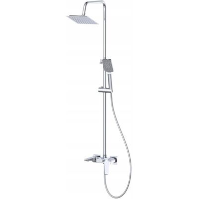 Durasan Zestaw prysznicowy kolumna bateria wannowo-prysznicowa deszczownica chrom Durasan Zestaw prysznicowy kolumna bateria wannowo-prysznicowa deszczownica chrom