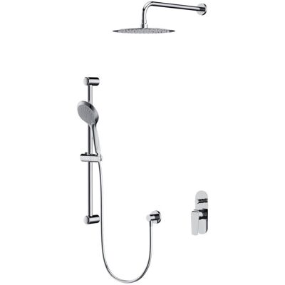 Zestaw prysznicowy Cersanit City - 3 funkcje, 25cm, chrom Zestaw prysznicowy Cersanit City - 3 funkcje, 25cm, chrom