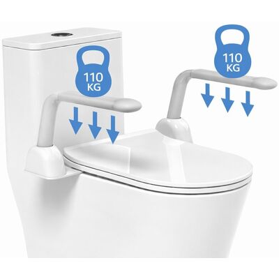 Domotechnika Zestaw uchwytów do WC kompaktu 566x422x240 mm/ 220 kg dla niepełnosprawnych profesjonalna, antypoślizgowa plastikowa poręcz do toalety, dla osób sta.. Domotechnika Zestaw uchwytów do WC kompaktu 566x422x240 mm/ 220 kg dla niepełnosprawnych profesjonalna, antypoślizgowa plastikowa poręcz do toalety, dla osób sta..