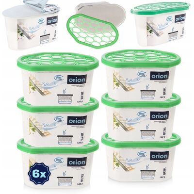 Orion 6x Pochłaniacz Wilgoci Osuszacz Powietrza Do Pomieszczeń Neutralny Pojemnik Orion 6x Pochłaniacz Wilgoci Osuszacz Powietrza Do Pomieszczeń Neutralny Pojemnik