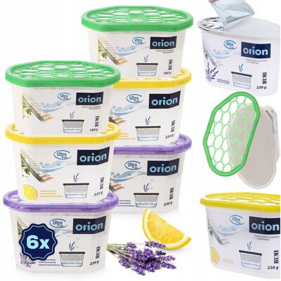 Orion 6x Pochłaniacz WILGOCI osuszacz powietrza do pomieszczeń RÓŻNE ZAPACHY Orion 6x Pochłaniacz WILGOCI osuszacz powietrza do pomieszczeń RÓŻNE ZAPACHY