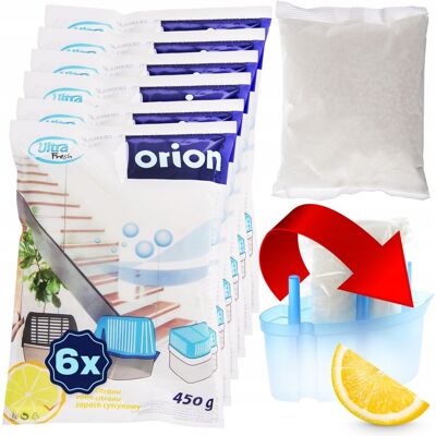 Orion 6x Wkład Do Pochłaniacz Wilgoci Zapasowy Wymienny Osuszacz Cytrynowy 450g Orion 6x Wkład Do Pochłaniacz Wilgoci Zapasowy Wymienny Osuszacz Cytrynowy 450g