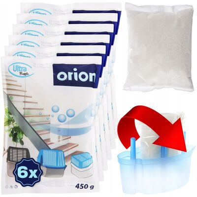 Orion 6x Wkład Do Pochłaniacz Wilgoci Zapasowy Wymienny Osuszacz Granulki 450g Orion 6x Wkład Do Pochłaniacz Wilgoci Zapasowy Wymienny Osuszacz Granulki 450g