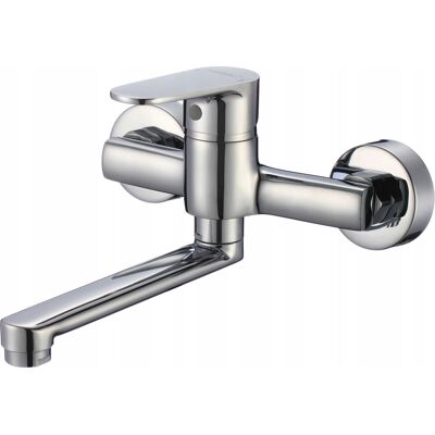 Hydroland Bateria Umywalkowa Ścienna Łazienkowa Nero Chrom Hydroland Bateria Umywalkowa Ścienna Łazienkowa Nero Chrom