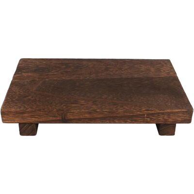 Inny producent Drewniana Mydelniczka Tacka Na Mydło Ciemnobrązowa 23x15 Cm Inny producent Drewniana Mydelniczka Tacka Na Mydło Ciemnobrązowa 23x15 Cm
