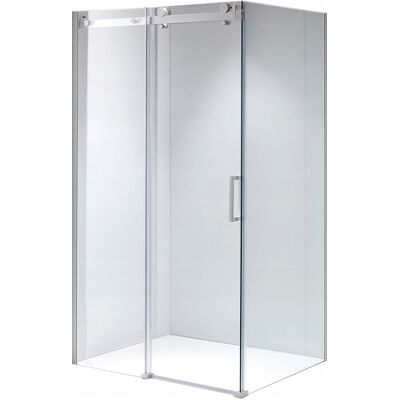 Hydrosan Kabina Prysznicowa 100x80 Cm Prostokątna Narożna Biała Szkło Hartowane 8mm Hydrosan Kabina Prysznicowa 100x80 Cm Prostokątna Narożna Biała Szkło Hartowane 8mm