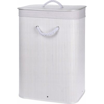 Bathroom Solutions KOSZ NA PRANIE bambusowy z pokrywą BIAŁY POJEMNIK Bathroom Solutions KOSZ NA PRANIE bambusowy z pokrywą BIAŁY POJEMNIK
