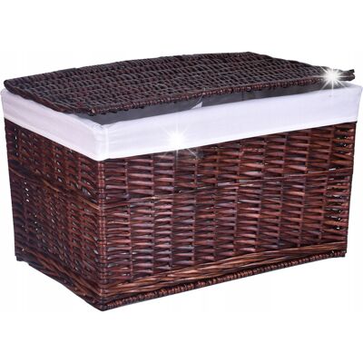 Gockowiak Kufer wiklinowy 56x34x34 cm - 65L - brązowy Gockowiak Kufer wiklinowy 56x34x34 cm - 65L - brązowy